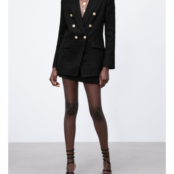 NWT Zara Blazer Limited Edition Black Brand New Size L - Picture 13 of 16